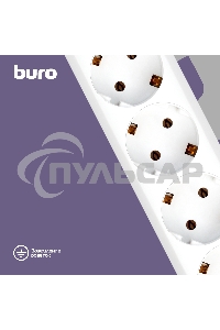 Сетевой фильтр Buro 600SH-16-3-W 3м (6 розеток) белый (коробка)