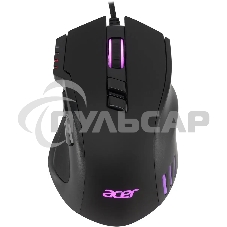 Мышь проводная Acer OMW150 черный, 4800 dpi, USB, кнопки - 8