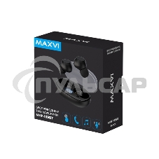 Беспроводные наушники Maxvi MHF-109BT черные TWS\капли\LCD\Sensor\200мАч\5.2\кабель Type-C