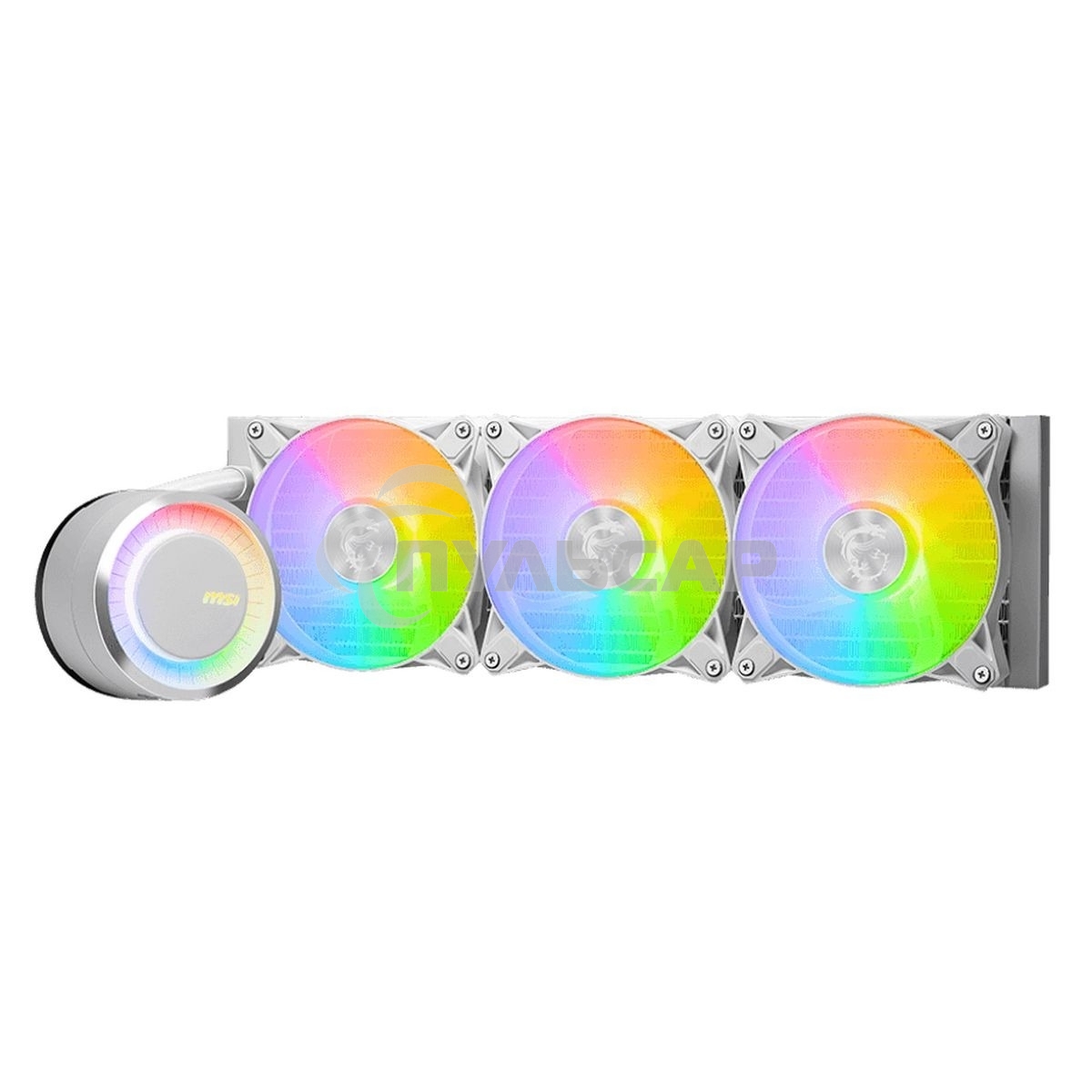 Жидкостная система охлаждения MSI MAG CORELIQUID E360 белый 3x ARGB Fan, ARGB Block, Color Box, Pallet packing