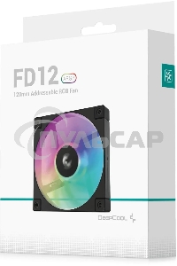 Вентилятор для корпуса DEEPCOOL FD12 черный, 120 мм, 2050 об/мин, 26.9 дБ, 4 pin
