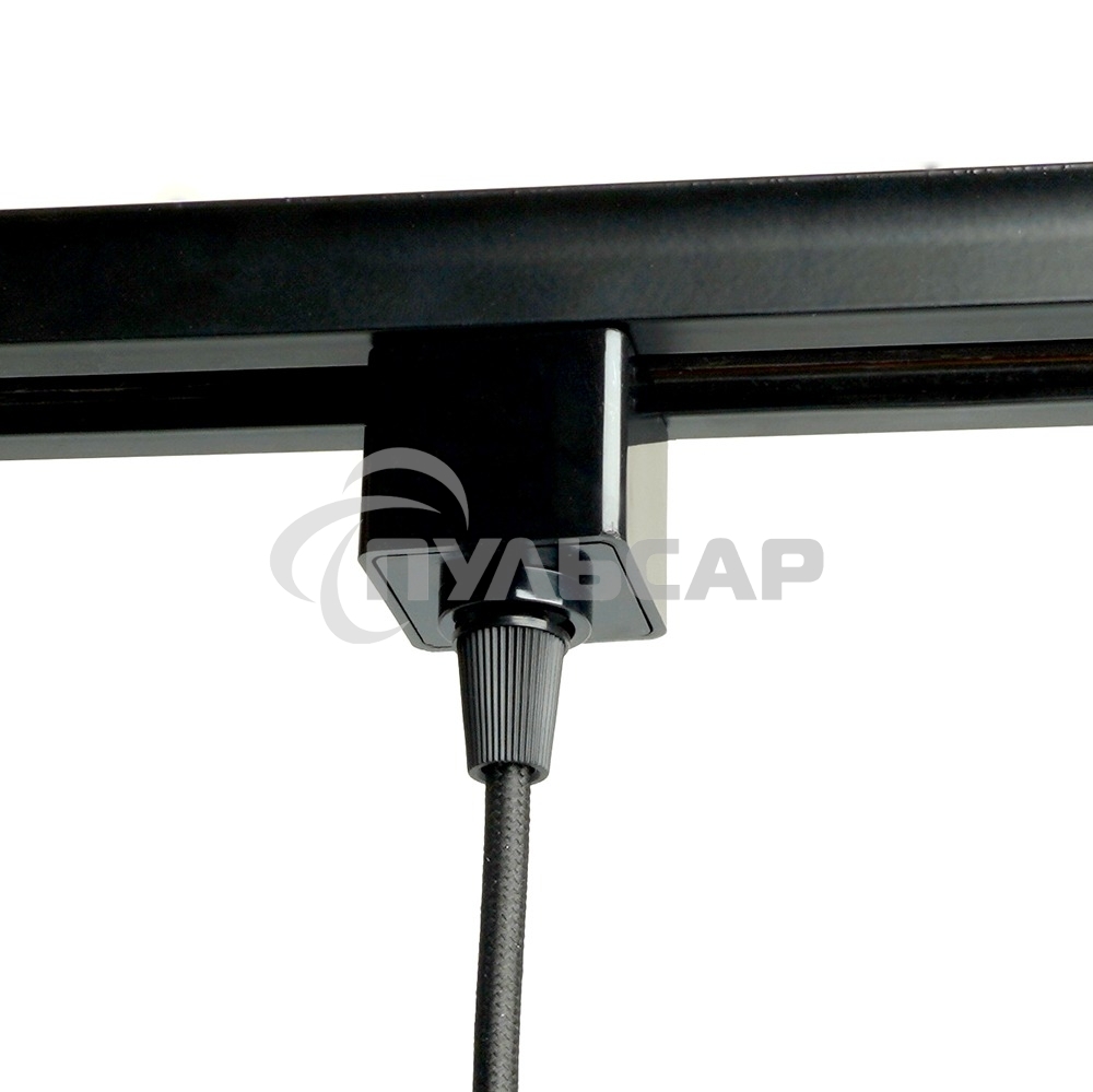 Светильник трековый на шинопровод FERON AL196 ДПО GU10 без лампы на подвесе черный