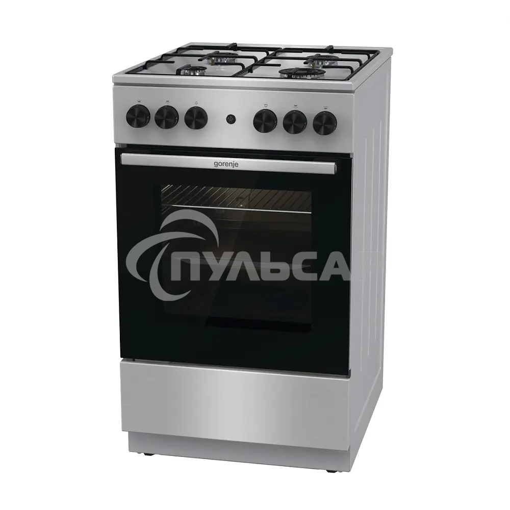 Плита газовая Gorenje GGI5A21XJ серебристый, конфорок 4 газовых, духовка 61 л, 50 см x 85 см x 59.4 см