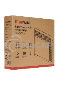 Конвектор Starwind SHV5010, белый, 1000 Вт, 15 м2, термостат, 1 режим мощности