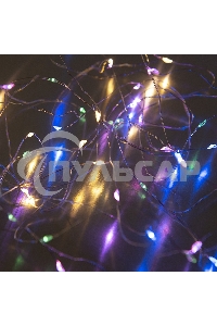 Гирлянда светод. Funray Нить, SE-STRING-550M, 5м, 50 LED, мульти (4цв.), 3*АА, серебр. шнур 0,3м