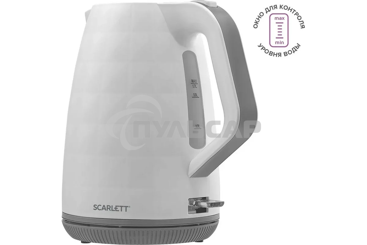 Чайник электрический Scarlett SC-EK18P49 1.7л. 2200Вт белый/серый (корпус: пластик)