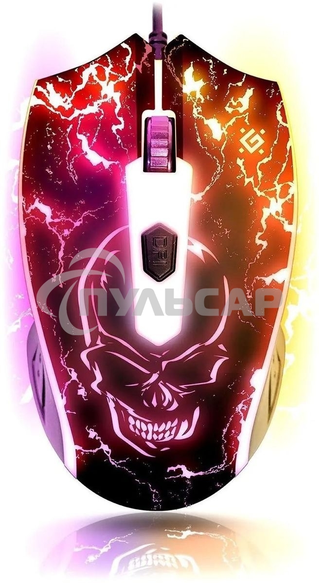 Мышь проводная Defender Overmatch GM-069 черный, 2400 dpi, USB, кнопки - 4