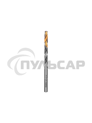 Сверло спиральное по металлу Denzel 5,5 x 93мм, Р6М5, Golden Tip, многогранная заточка