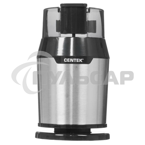 Кофемолка Centek CT-1362 (сталь) 200Вт, 60гр, стальн стакан, стальн чаша, прозрачная крышка