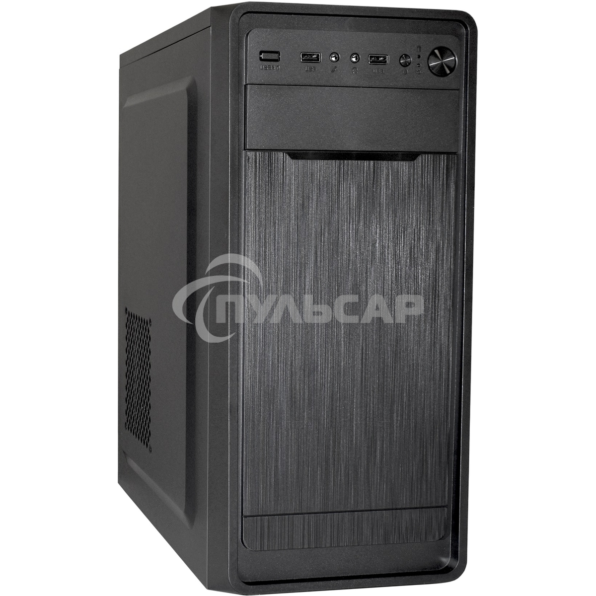 Компьютерный корпус Miditower ExeGate XP-332 Black, ATX, (XP350, Black,120мм), 2*USB, Audio