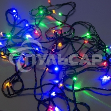 Гирлянда светод. рисовая Funray RL-540M, 5м, 40LED, мульти (4цв.), темно-зел. шнур 0,7м, контроллер,