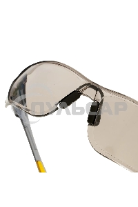 Очки защитные Denzel открытые, поликарбонатные, дымчатая линза