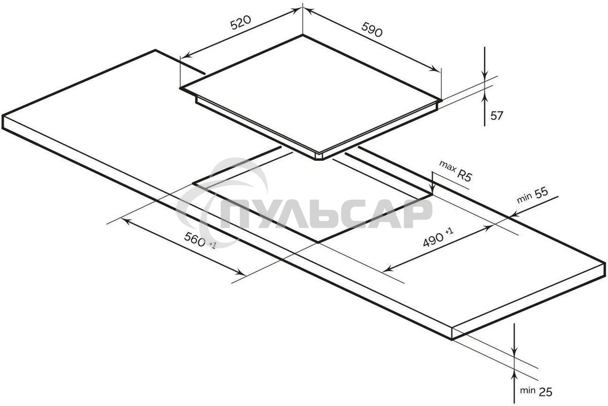 Индукционная варочная панель LEX EVI 641C IV слоновая кость