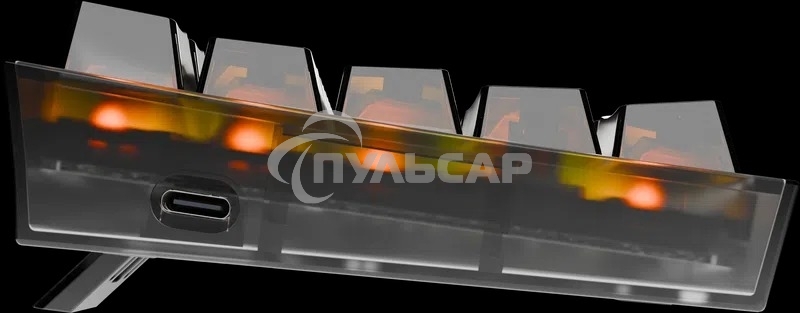 Клавиатура проводная игровая Redragon Fizz прозрачно-черная (USB, +ICE, 61 кл., RGB подсветка)