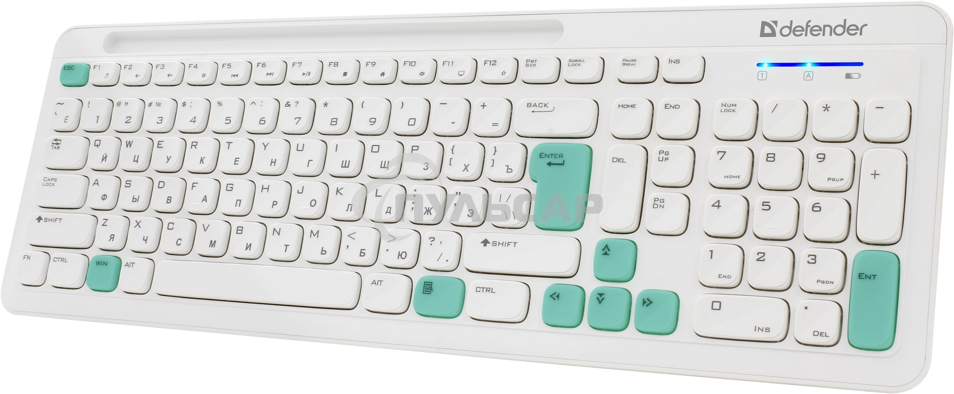 Комплект клавиатура + мышка Defender CERRATO C-978 RU WHITE-BLUE