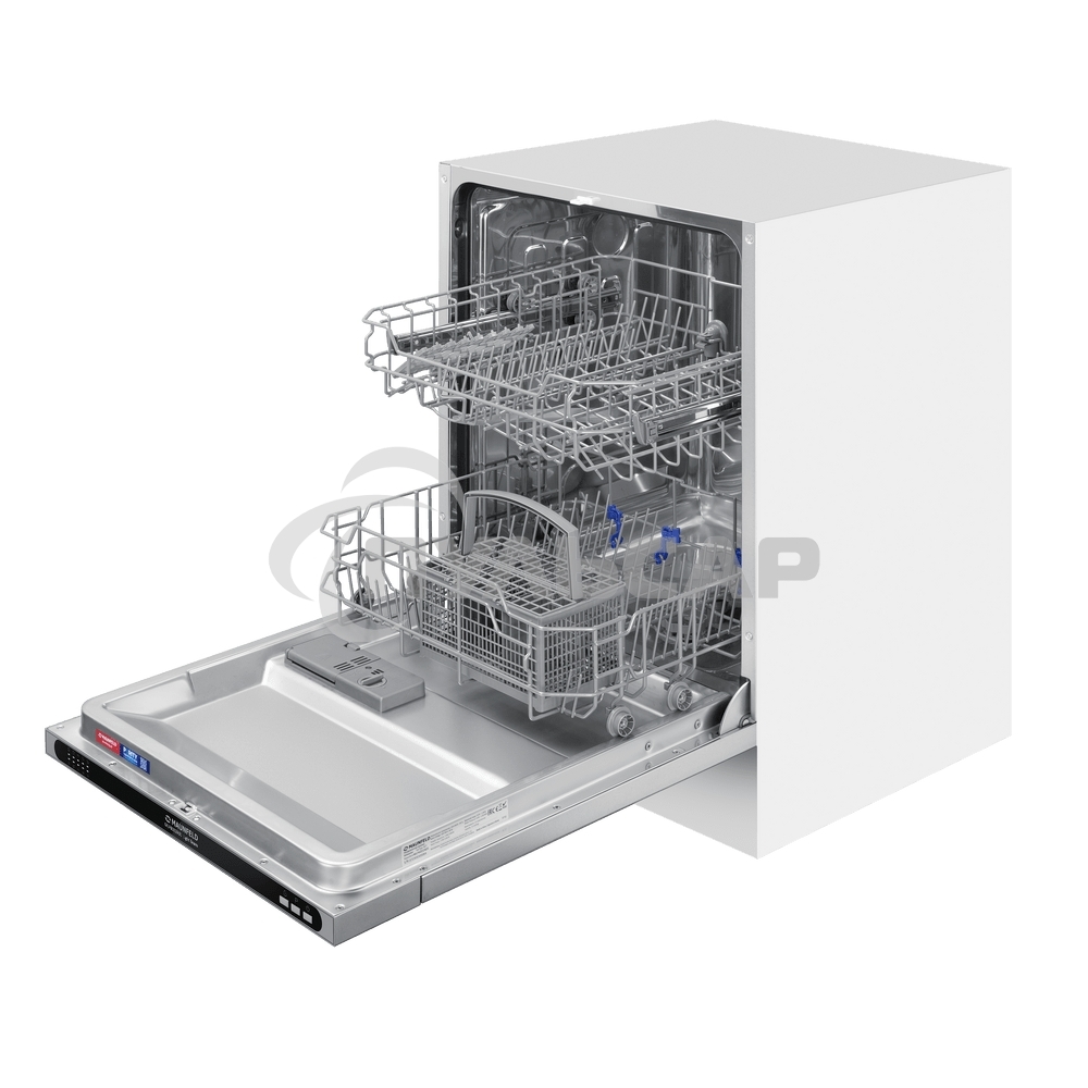 Встраиваемая посудомоечная машина Maunfeld MLP6022A01 Light Beam, серебристый, 59.8 см, 12 компл., 49 дБ, класс A++