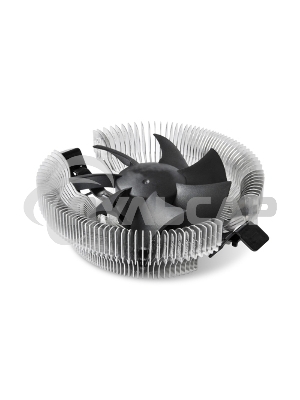 Кулер для процессора Crown CM-80 v2 серебристый/черный, 75 мм, алюминий, 2200 об/мин, 22 дБ, 3 pin, 65 Вт, 42 мм