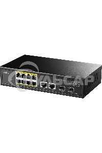 Коммутатор Cudy GS1010PS2, (L2) 10x1Gbит/с 2xКомбо(1000BASE-T/SFP) 2SFP 8PoE 120W, неуправляемый