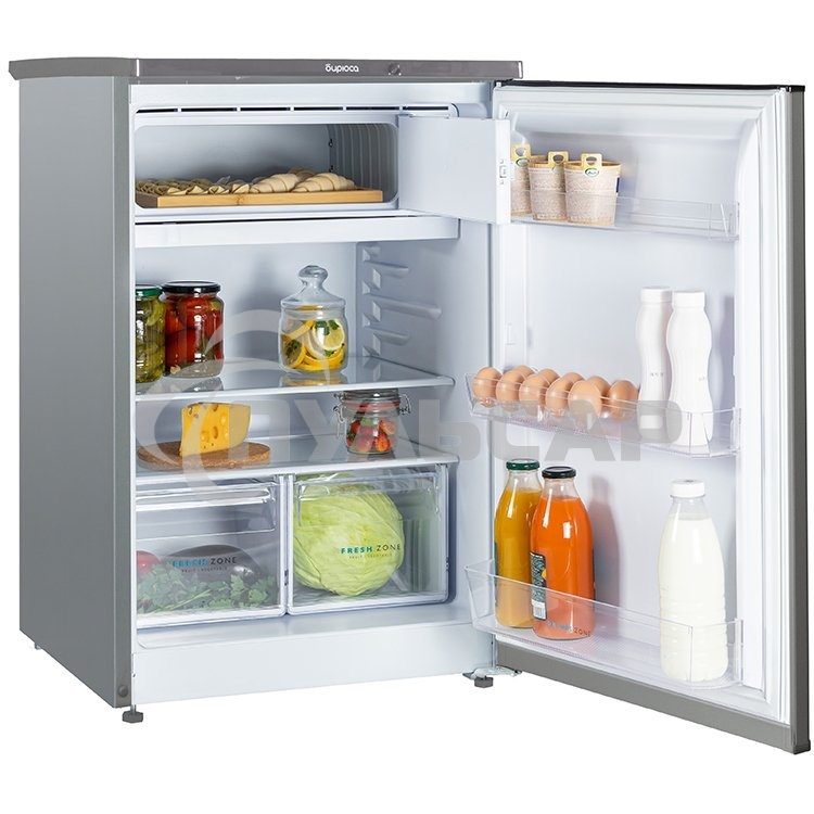 Холодильник Бирюса M508 металлик однокамерный 116/34л морозилка сверху