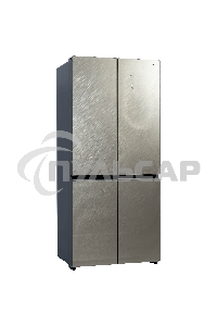 Холодильник Бирюса CD 496 TGG текстурированное бежевое стекло трехкамерный 334/162л морозилка снизу, No Frost, Side by Side