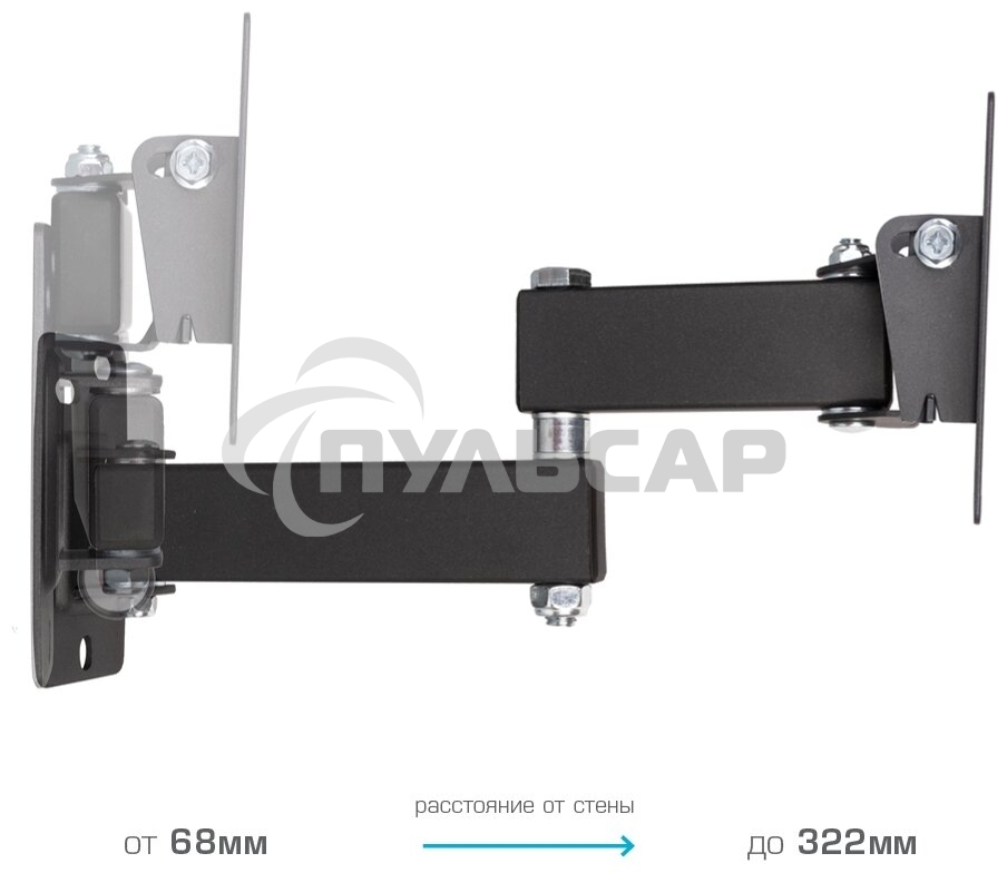 Кронштейн Kromax OPTIMA-104 черный, 10