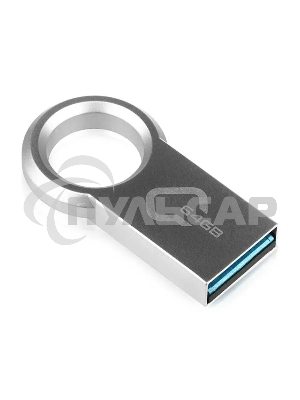 Флешка USB QUMO 64 Gb Ring USB 3.0 цвет корпуса металлик(QM64GUD3-Ring)