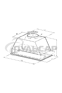 Вытяжка встраиваемая LEX Hyper 900 GS Inverter BL черный, 70 см, 850 куб. м/ч, 44 дБ