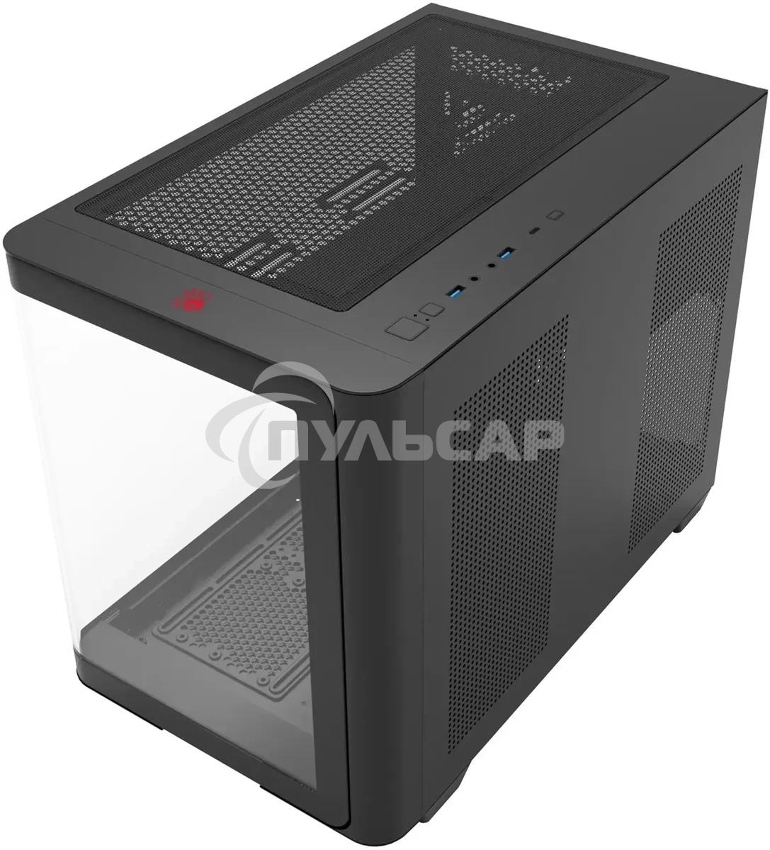 Компьютерный корпус Bloody BD-CC112 черный без БП mATX 9x120мм 2xUSB 3.0 audio bott PSU