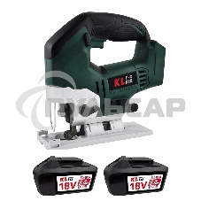 Профессиональный лобзик бесщеточный KLPRO KLDT18B-80 (18В, Li-ion-2шт, 8.0А·ч, патрубок для пылесоса, полотна (дерево/металл, З/У-4А, кейс)