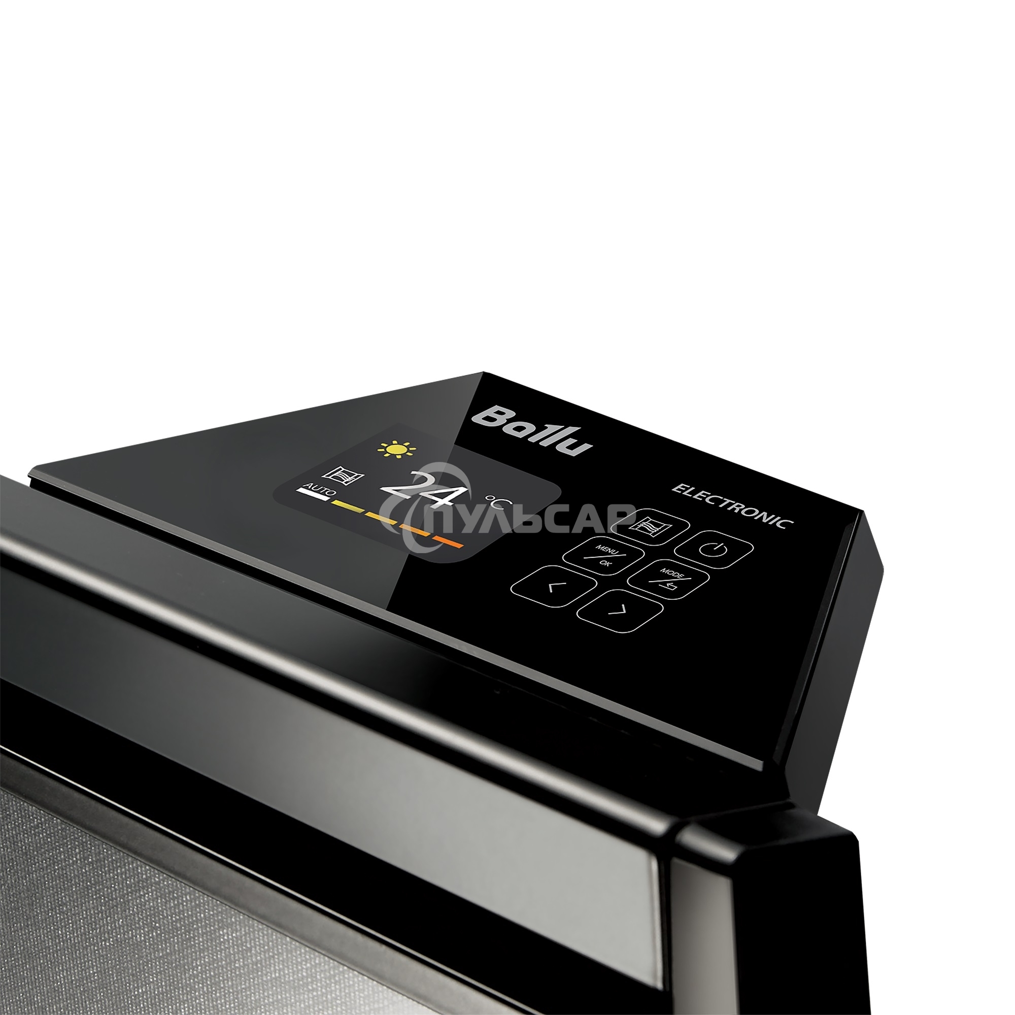 Конвективно-инфракрасный обогреватель Ballu Plaza Solar BIHP/S-2500 черный, 2500 Вт, 25 м2, термостат, дисплей