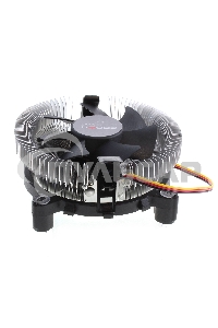Кулер для процессора Crown CM-80 v2 серебристый/черный, 75 мм, алюминий, 2200 об/мин, 22 дБ, 3 pin, 65 Вт, 42 мм