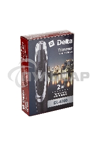 Триммер для носа, ушей и бровей Delta DL-4300 черный с серебристым