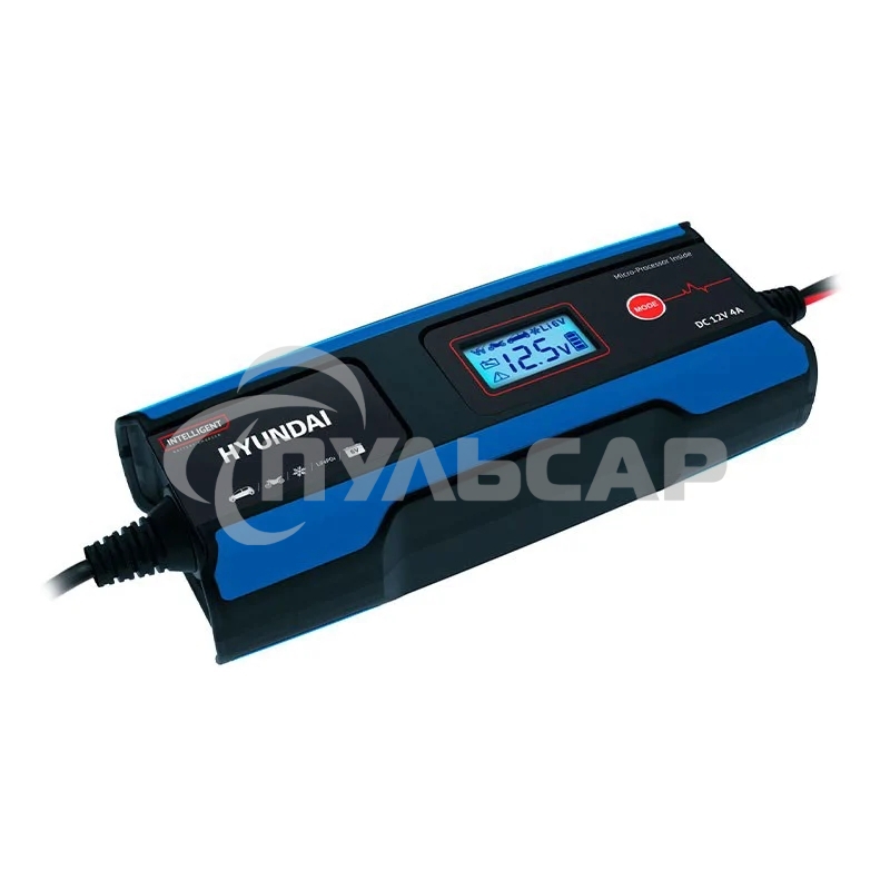 Зарядное устройство автомобильное Hyundai HY 410 /АКБ: 110 А·ч/инверторное/LCD-дисплей/сине-черный (HY 410)