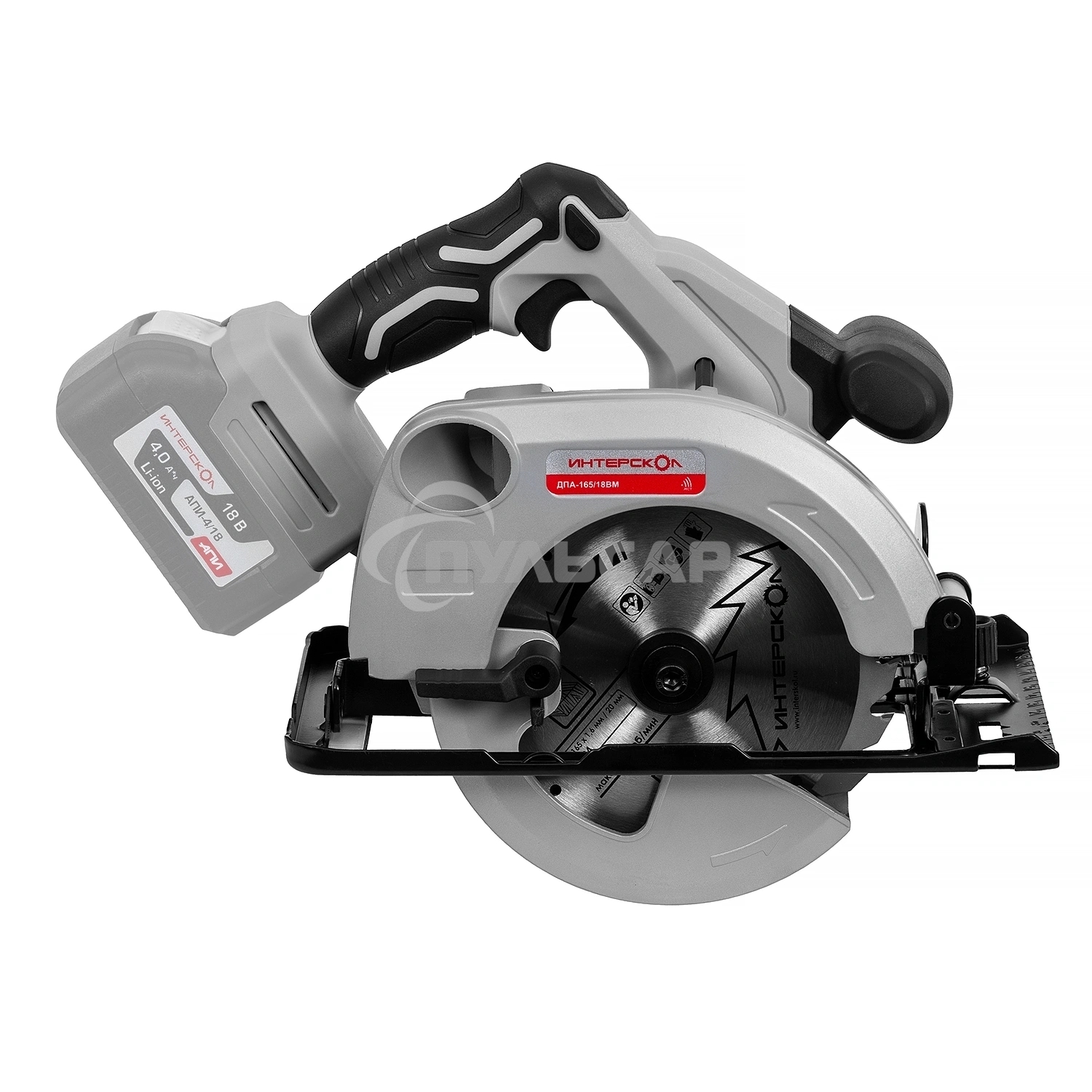 Дисковая пила бесщеточная аккумуляторная Интерскол ДПА-165/18ВМ 762.4.1.70