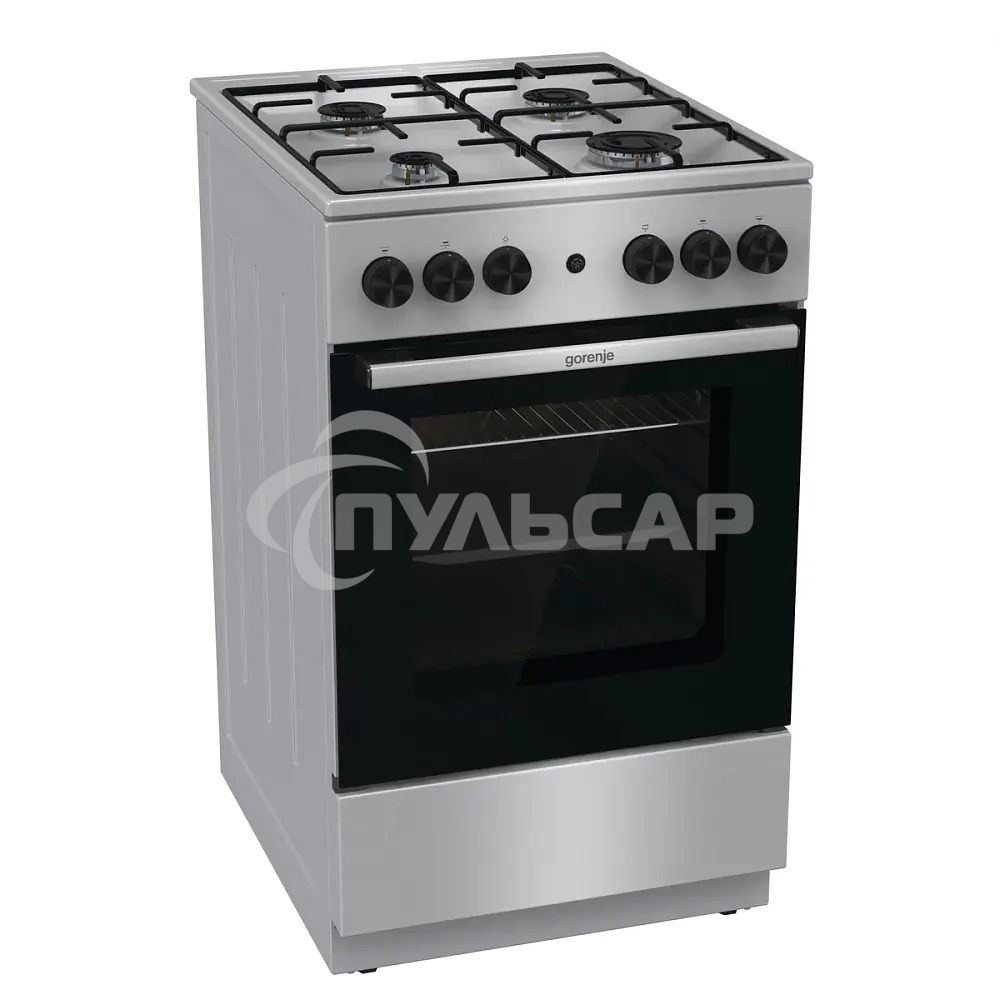 Плита газовая Gorenje GGI5A21XJ серебристый, конфорок 4 газовых, духовка 61 л, 50 см x 85 см x 59.4 см