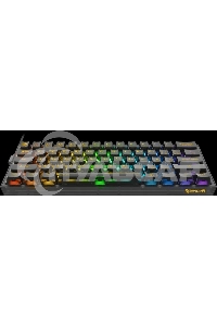 Клавиатура проводная игровая Redragon Fizz прозрачно-черная (USB, +ICE, 61 кл., RGB подсветка)