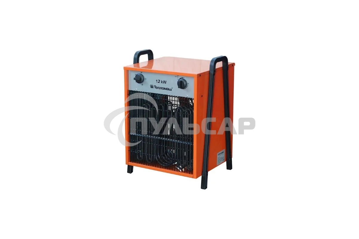 Тепловентилятор Тепломаш КЭВ-12С40Е оранжевый/черный, 12 кВт, 120 м2, термостат