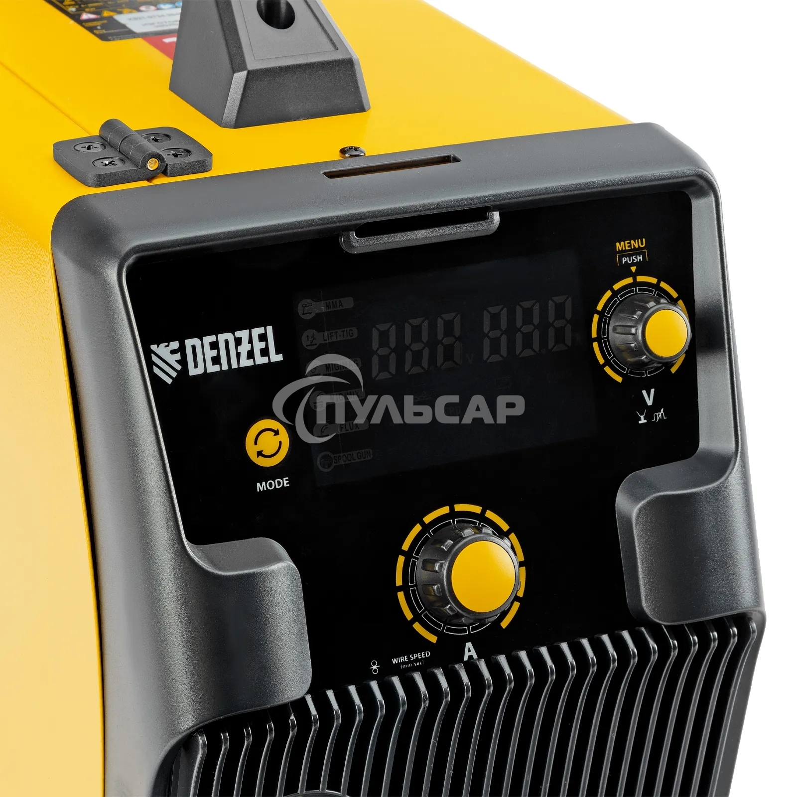 Аппарат инвертор. полуавтомат. cварки IMIG-205SDR, 200 А, ПВ 60%, катушка 5 кг Denzel