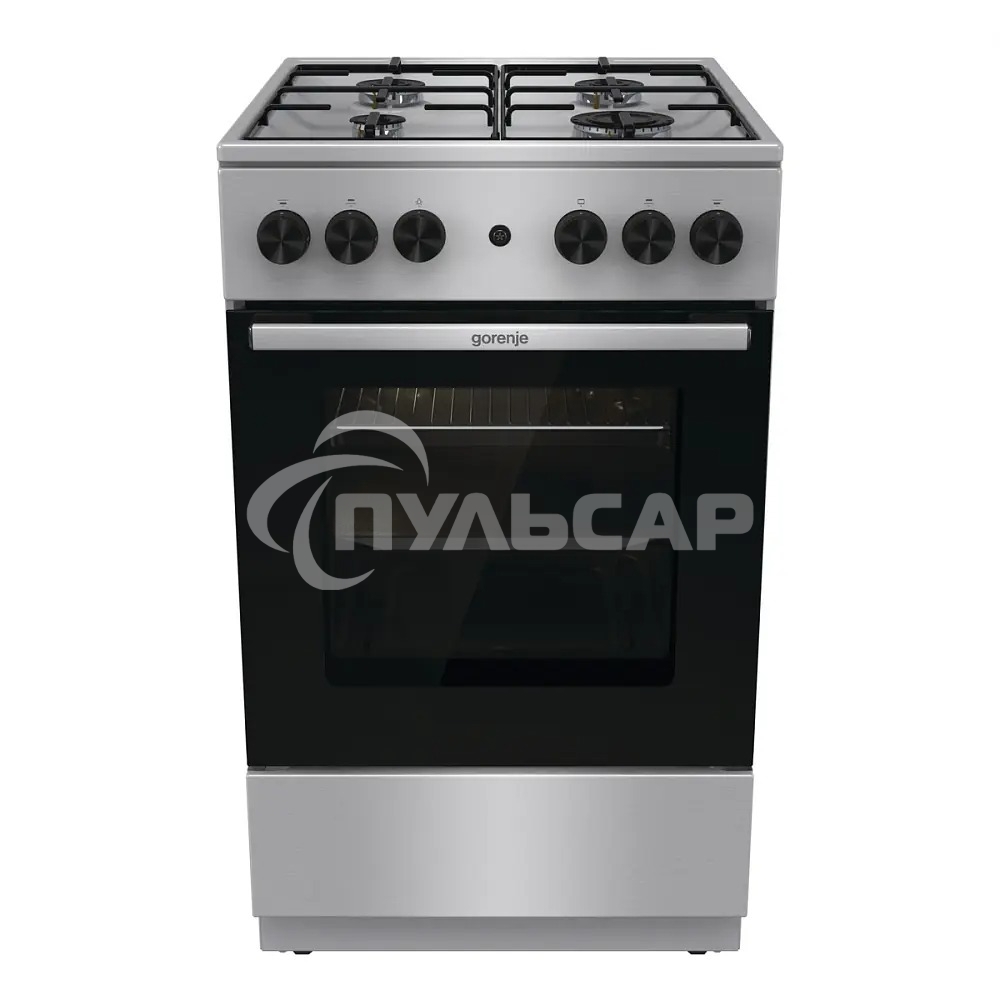 Плита газовая Gorenje GGI5A21XJ серебристый, конфорок 4 газовых, духовка 61 л, 50 см x 85 см x 59.4 см