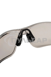 Очки защитные Denzel открытые, поликарбонатные, дымчатая линза