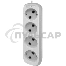 Удлинитель без заземления Defender B240 10 А, 3 м, без заземления