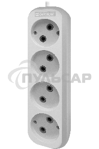 Удлинитель без заземления Defender B240 10 А, 3 м, без заземления