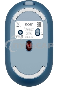 Мышь беспроводная Acer OMR301 синий, 1600 dpi, радиоканал, Bluetooth, USB, кнопки - 4
