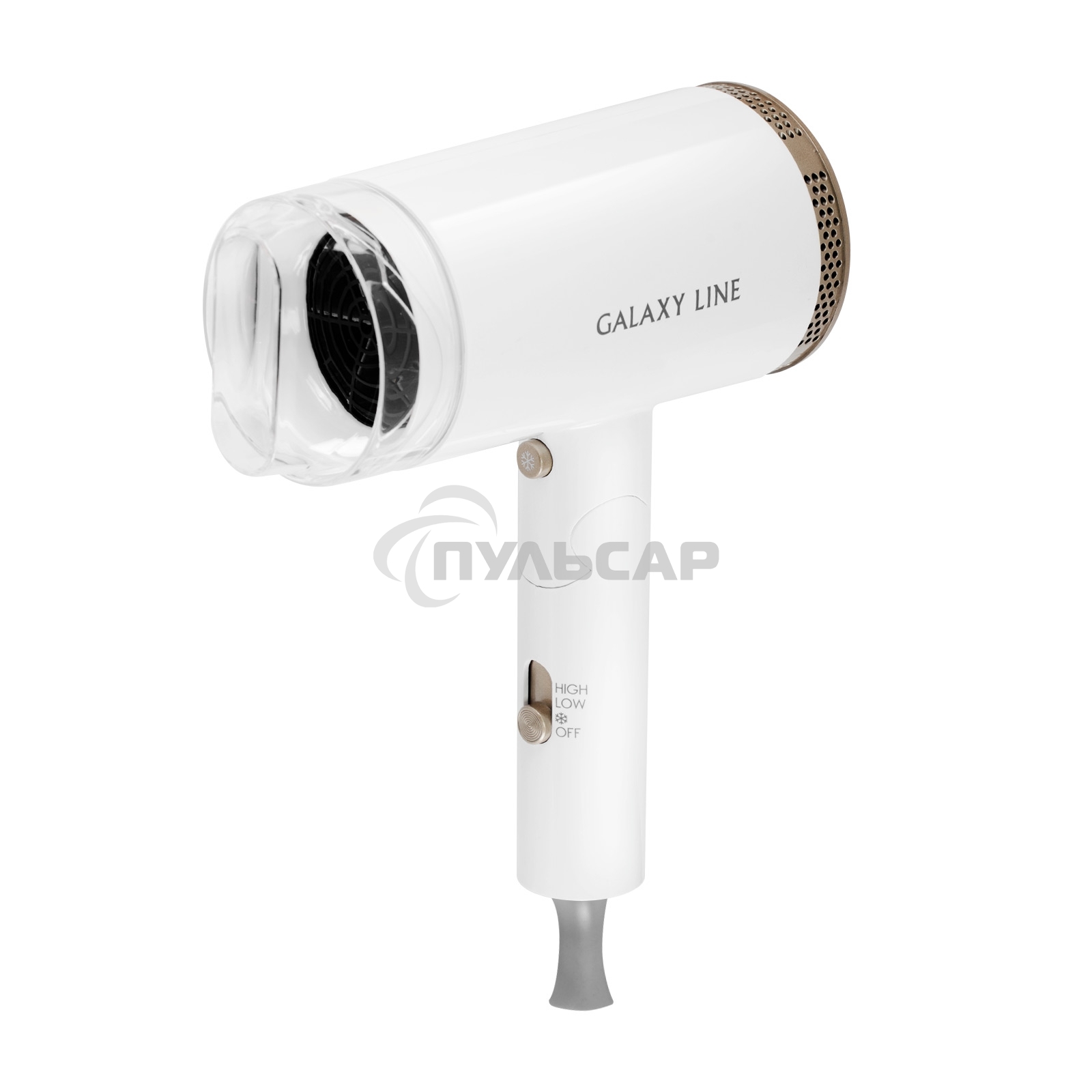 Фен для волос Galaxy Line GL 4353, белый, 2200 Вт, 2 скорости потока воздуха, функция 