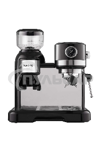 Кофемашина автоматическая Korting KCM 1015 N Ottimo черный/серебристый, исп. кофе - зерновой, 1500 Вт, 19 бар