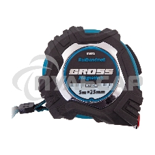 Рулетка Magnetisch, 5 м х 25 мм обрезиненный корпус,автоматическая фиксация GROSS 32572