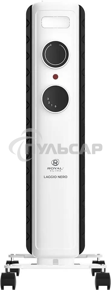 Обогреватель масляный Royal Clima Laggio Nero ROR-LN9-2000M, с терморегулятором, 2000Вт, 8 секций, 3 режима, белый/серый