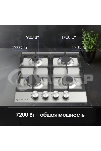 Газовая варочная панель Zigmund & Shtain G 15.4 S независимая, нержавеющая сталь