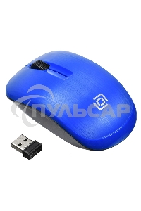 Мышь беспроводная Oklick 525MW голубой, 1000 dpi, радиоканал, USB, кнопки - 3