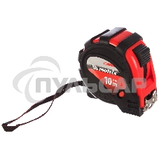 Рулетка Matrix status magnet 3 fixations 10мх32мм обрезиненный корпус зацеп с магнитом